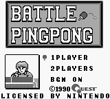 Battle Pingpong (Japan) Title Screen